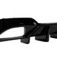2019-2022 bmw 3 series g20 (330i/m340i) pre-lci m-sport slim led light style rear bumper diffuser gloss black replica carbon fiber close up
