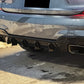 2019-2022 bmw 3 series g20 (330i/m340i) pre-lci speed style rear bumper diffuser gloss black m-sport back right close