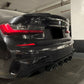 2019-2022 bmw 3 series g20 (330i/m340i) pre-lci speed style rear bumper diffuser replica carbon fiber m-sport left