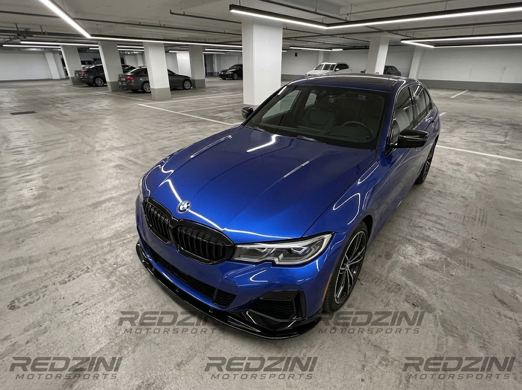 2019-2022 BMW 3 Series G20 CSMT Style Front Bumper Lip Splitter Pre LCI 330i M340i Gloss Black Front Right