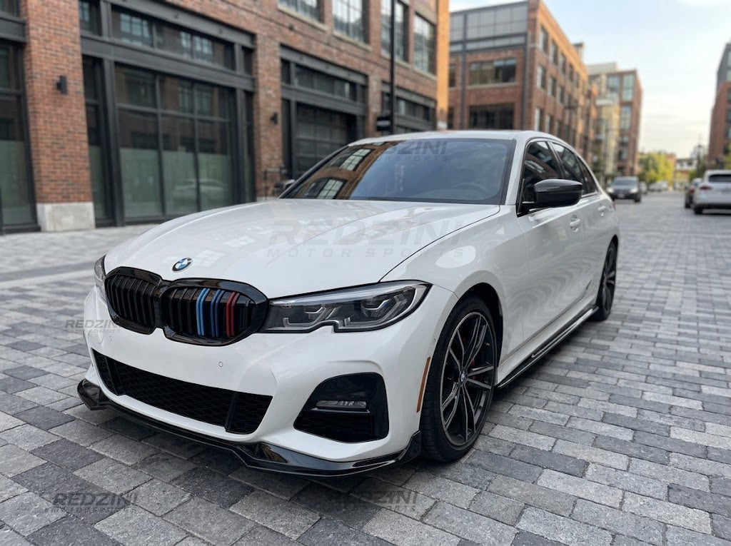 2019-2022 BMW 3 Series G20 M Sport M Performance Style Front Bumper Lip Splitter Pre-LCI 330i M340i Gloss Black Front Right