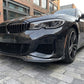 2019-2022 BMW 3 Series G20 M Sport M Performance Style Front Bumper Lip Splitter Pre-LCI 330i M340i Replica Carbon Fiber Front Right
