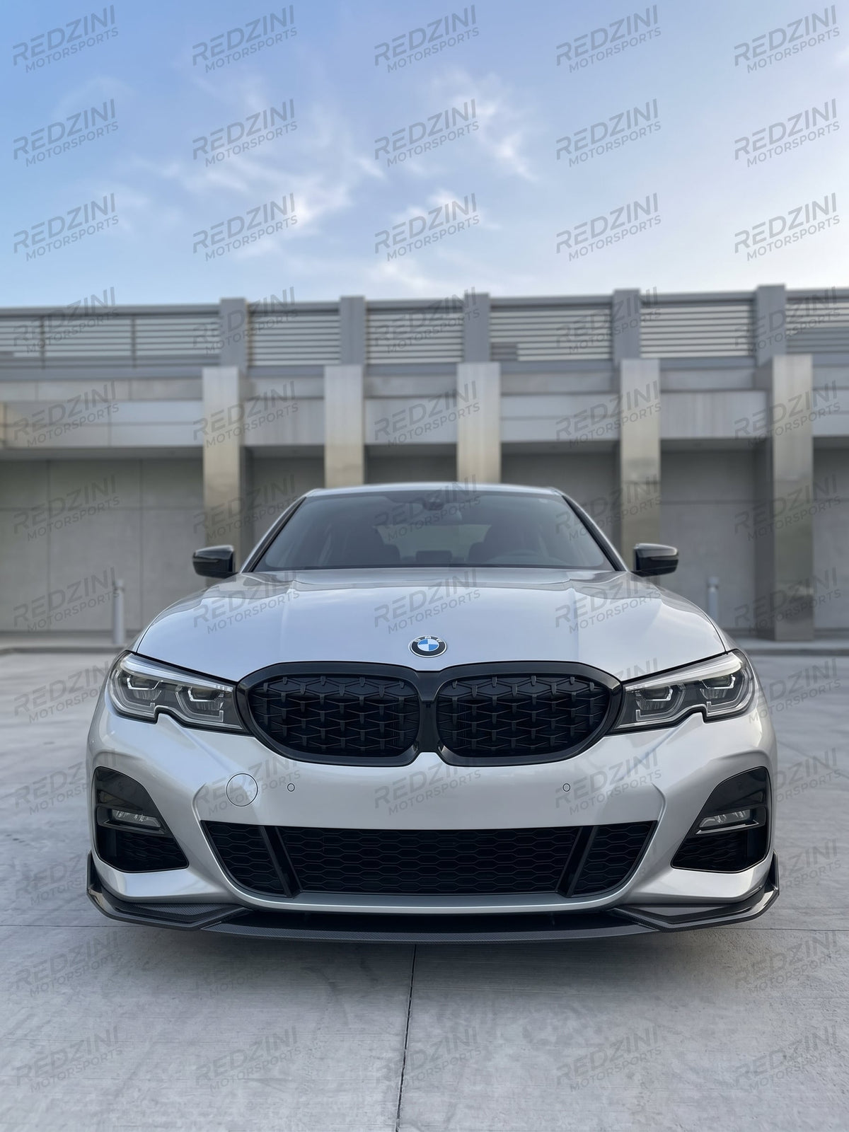 2019-2022 BMW 3 Series G20 MX Style Front Bumper Lip Splitter Replica Carbon Fiber Gloss Black Pre-LCI 330i M340i Front Center