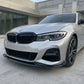 2019-2022 BMW 3 Series G20 MX Style Front Bumper Lip Splitter Replica Carbon Fiber Gloss Black Pre-LCI 330i M340i Front Right