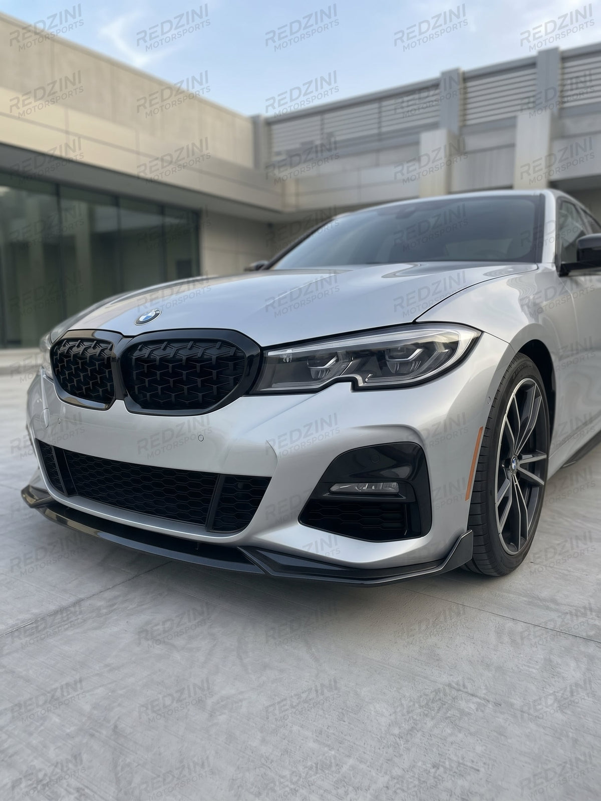 2019-2022 BMW 3 Series G20 MX Style Front Bumper Lip Splitter Replica Carbon Fiber Gloss Black Pre-LCI 330i M340i Front Right