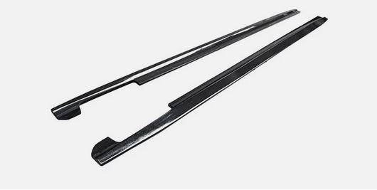2019-2025 bmw 3 series g20 (330i/m340i) pre-lci and lci m sport ac style full length side skirt extensions gloss black close up