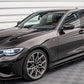 2019-2025 bmw 3 series g20 (330i/m340i) pre-lci and lci m sport ac style full length side skirt extensions gloss black left side