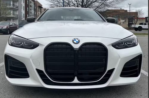 2019-2025 bmw 4 series g22/g23 (430i/m440i) pre-lci and lci m-sport dual double slat style kidney grille gloss black front center