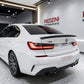 2019-2025 BMW 3/m series g20/g80 (330i/m340i/m3) lci m performance style rear trunk spoiler lip wing gloss black back left