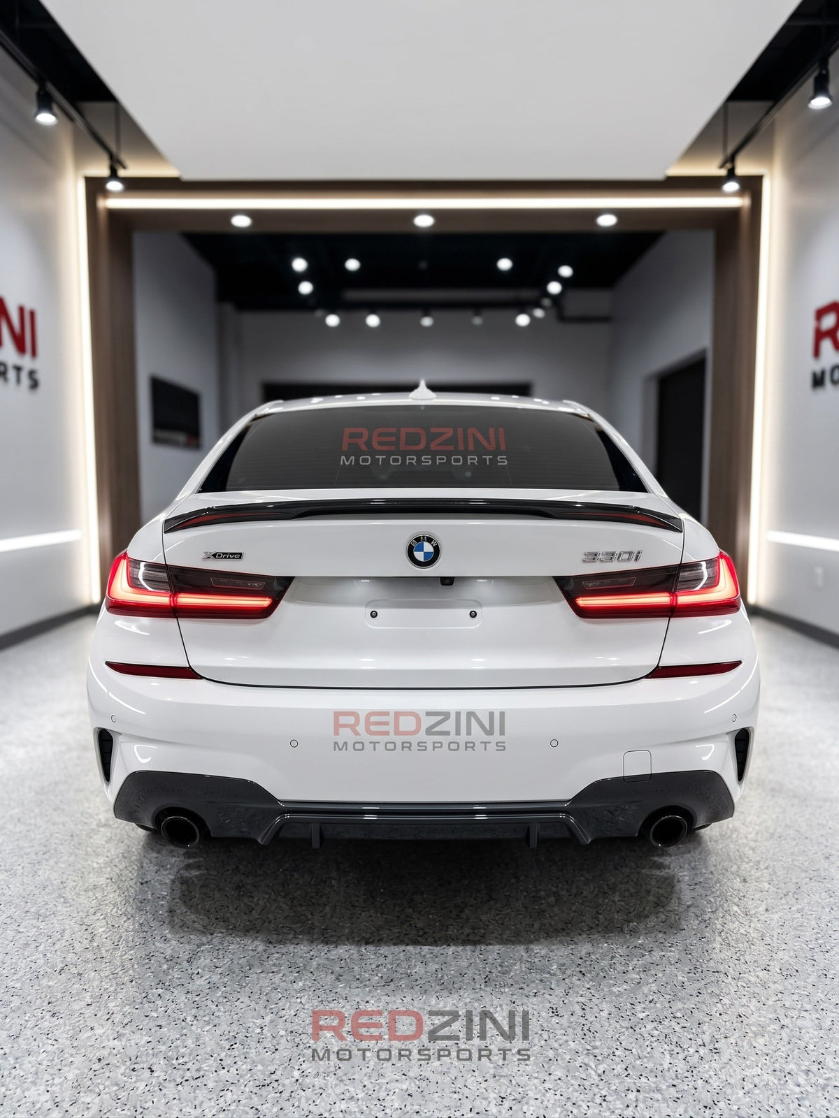 2019-2025 BMW 3/m series g20/g80 (330i/m340i/m3) lci m performance style rear trunk spoiler lip wing gloss black center