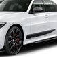 2019+ BMW 3 Series G20 M Performance Style Side Skirt Extensions 330i/M340i Gloss Black Front Right