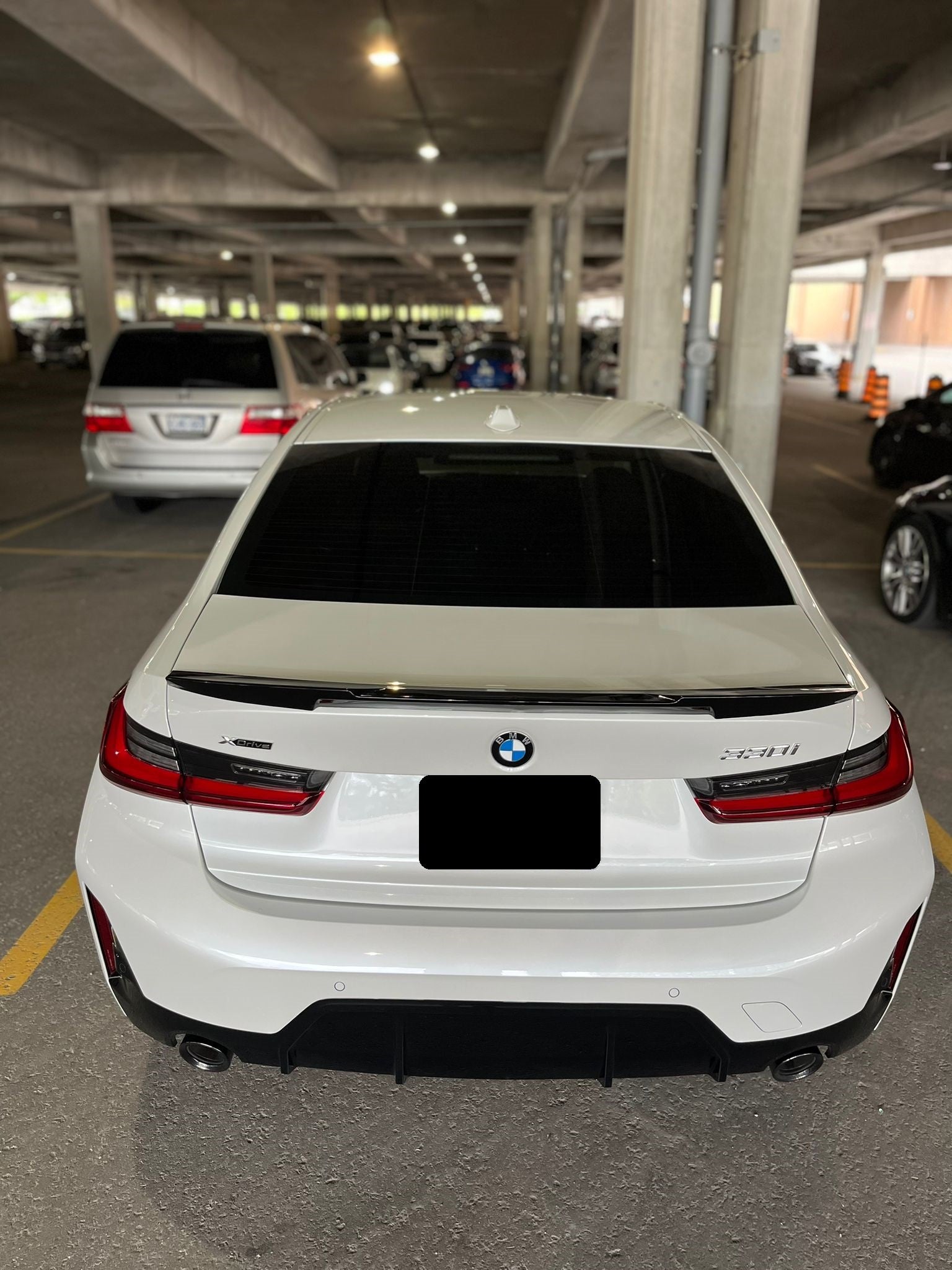 2019-2025 BMW 3/m series g20/g80 (330i/m340i/m3) lci m4 style rear trunk spoiler lip wing gloss black center top