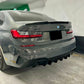 2019-2025 BMW 3/m series g20/g80 (330i/m340i/m3) lci m4 style rear trunk spoiler lip wing gloss black left