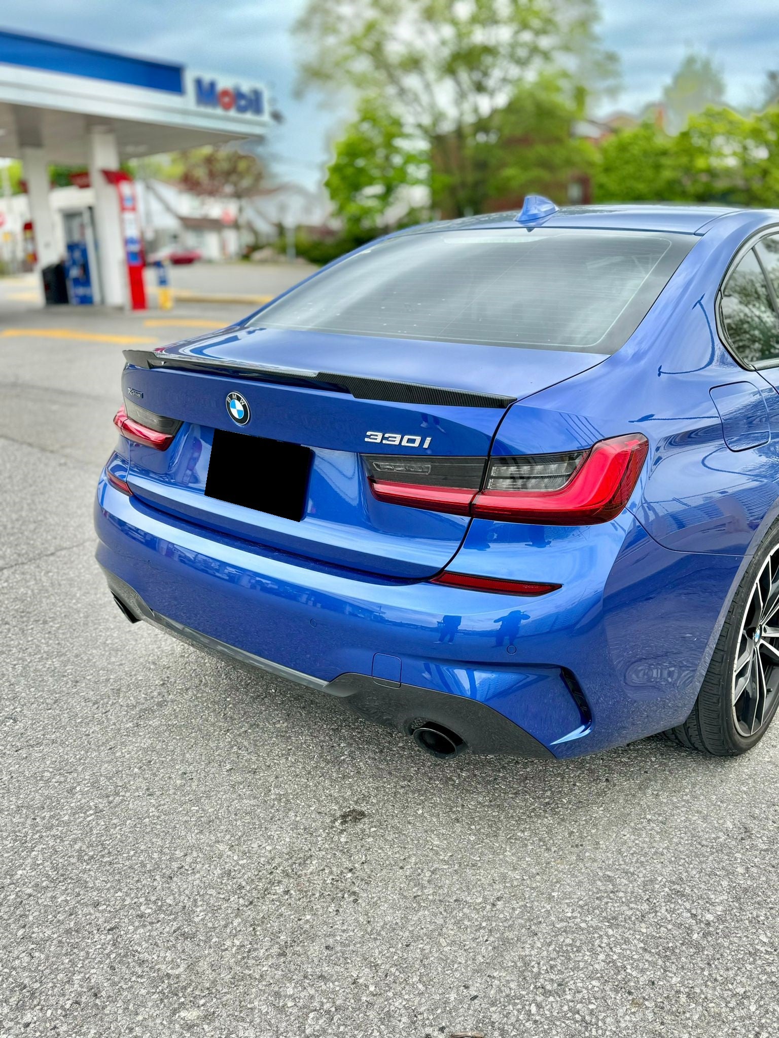 2019-2025 BMW 3/m series g20/g80 (330i/m340i/m3) lci m4 style rear trunk spoiler lip wing replica carbon fiber right