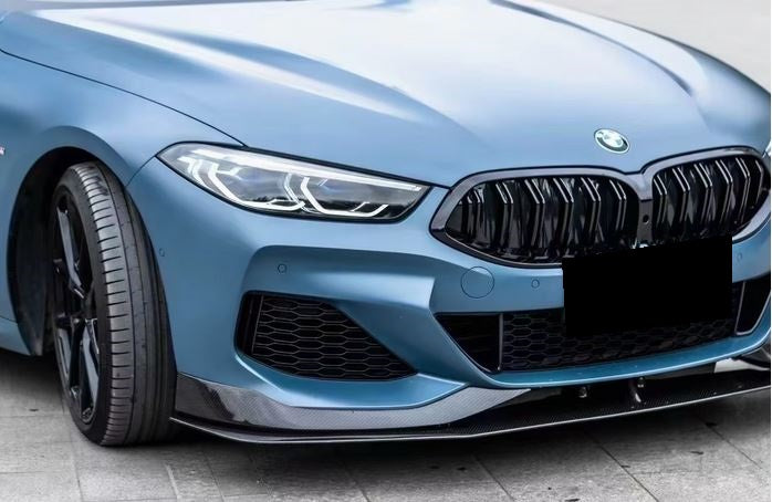 2019-Present BMW 8 Series Gran Coupe G14 G15 G16 Warrior Style Front Lip Gloss Black Front Left