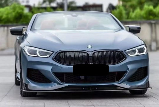 2019-Present BMW 8 Series Gran Coupe G14 G15 G16 Warrior Style Front Lip Gloss Black Front