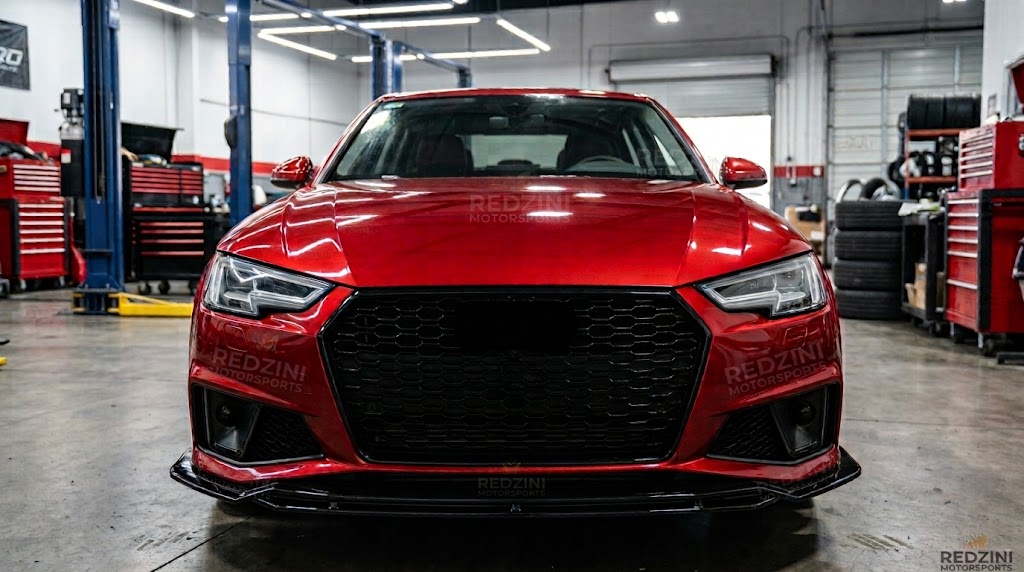 2020-2023 Audi A4/S4 B9.5 Front Lip Gloss Black Front Center