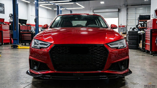 2020-2023 Audi A4/S4 B9.5 Front Lip Gloss Black Front Center