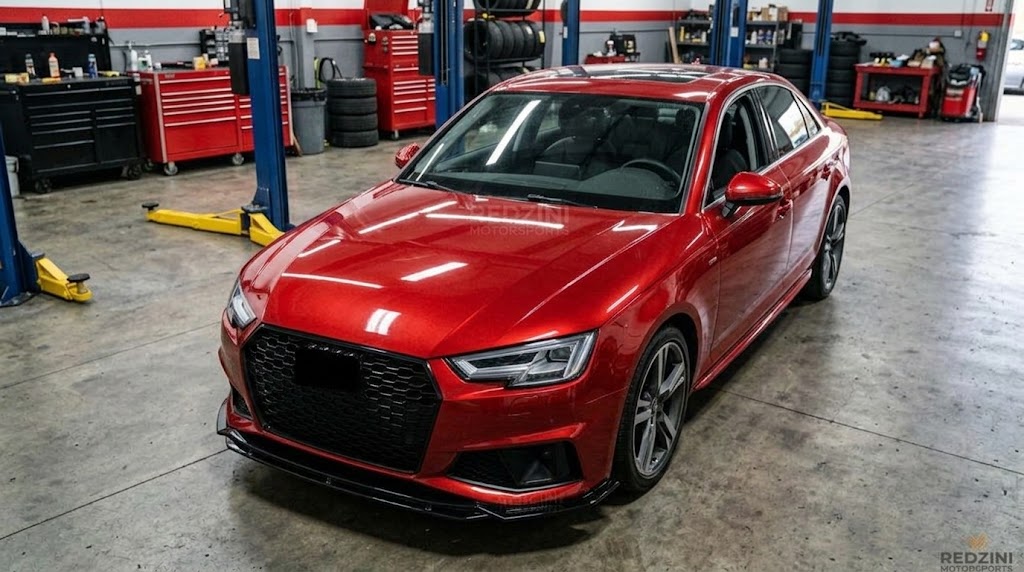 2020-2023 Audi A4/S4 B9.5 Front Lip Gloss Black Front Right