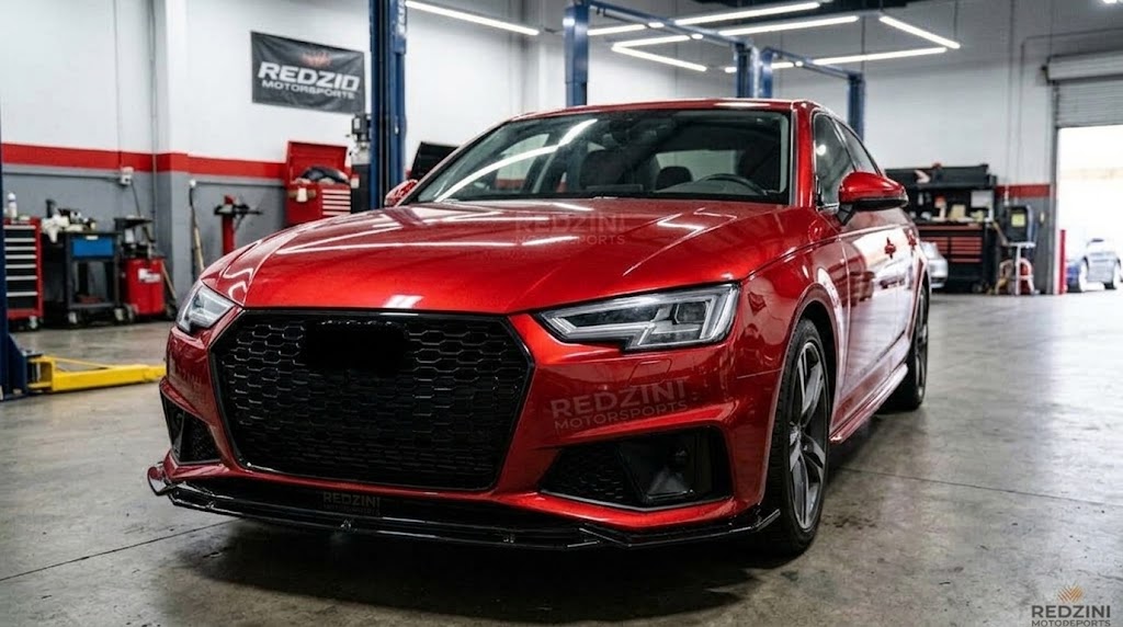 2020-2023 Audi A4/S4 B9.5 Front Lip Gloss Black Front Right
