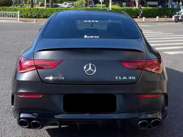 2020-2024 Mercedes Benz CLA Class W118 AMG Style Spoiler Gloss Black Back Center Top