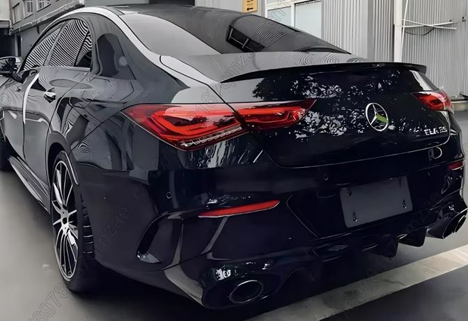 2020-2024 Mercedes Benz CLA Class W118 AMG Style Spoiler Gloss Black Back Left