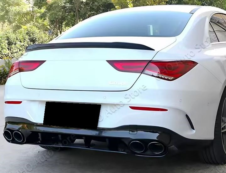 2020-2024 Mercedes Benz CLA Class W118 AMG Style Spoiler Gloss Black Back Right