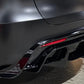 2020-2024 Tesla Model Y Viento Style Rear Diffuser Gloss Black Back Left