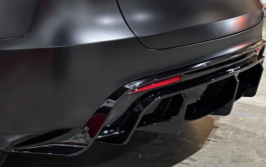 2020-2024 Tesla Model Y Viento Style Rear Diffuser Gloss Black Back Left