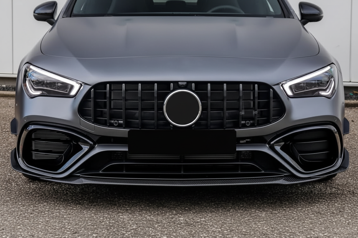 2020-2024 mercedes benz cla class w118 cla 250 cla 35 gt style front bumper grille gloss black front center