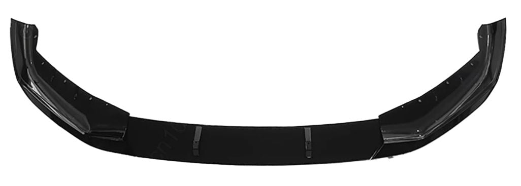 2021-2023 bmw 5 series g30 (530i/540i/m550i) m sport lci competition style front bumper lip splitter spoiler gloss black close up