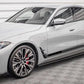 2021-2025 bmw 4 series gran coupe g26 (430i/m440i/i4) m sport ac style full length side skirt extensions gloss black left side