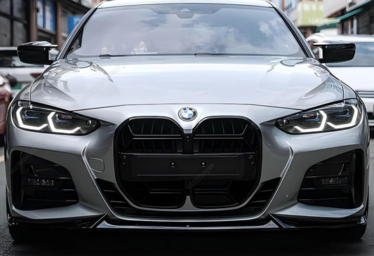 2021-2026 bmw 4 series g22/g23 430i/m440i pre-lci m-sport csl style front kidney grille gloss black front center