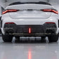 2021-2026 bmw 4 series g22/g23 m440i/430i m-sport pre-lci rear bumper diffuser with led brake light gloss black