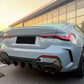 2021-2026 bmw 4 series g22/g23 m440i/430i m-sport pre-lci rear bumper diffuser with led brake light gloss black