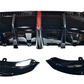 2021-2026 bmw 4 series g22/g23 m440i/430i pre-lci m-sport vten style rear bumper diffuser with led brake light gloss black back center close up