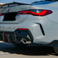 2021-2026 bmw 4 series g22/g23 m440i/430i pre-lci m-sport vten style rear bumper diffuser with led brake light gloss black back right