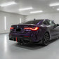 2021-2026 bmw 4 series g22/g23 m440i/430i pre-lci m-sport vten style rear bumper diffuser with led brake light gloss black back right