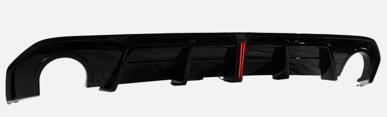 2021-Present BMW 4 Series G26 (430i) Rear Diffuser With LED Light Gloss Black