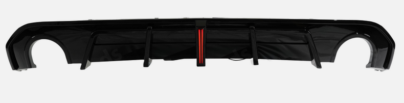 2021-Present BMW 4 Series G26 (430i) Rear Diffuser With LED Light Gloss Black