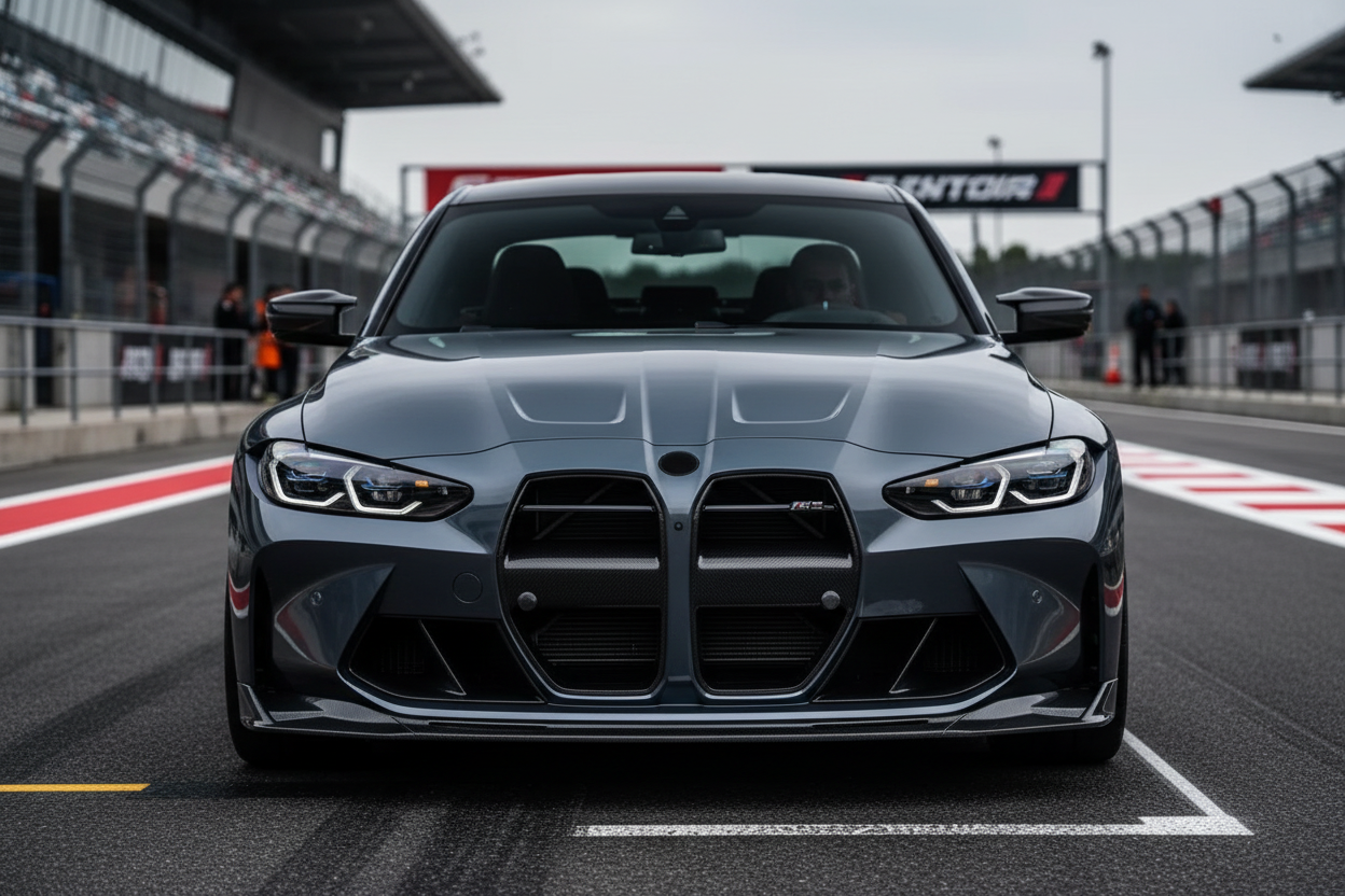 2021-2026 bmw m series m3/m4 g80/g82 v style front bumper lip splitter spoiler gloss black front center