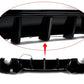 2021 Present BMW 4 Series G22 CS Style Rear Diffuser With LED Light Gloss Black Center Close Up