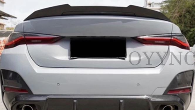 2021+ BMW 4 Series Gran Coupe G26 PSM Style Spoilers Gloss Black Back Center