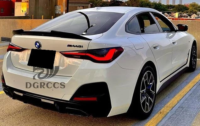 2021+ BMW 4 Series Gran Coupe G26 PSM Style Spoilers Gloss Black Back Right