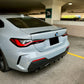 2021-present bmw 4/m series g22/g82 (430i/m440i/m4) m4 style rear trunk spoiler lip wing gloss black left far