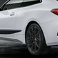 2021-present bmw 4 series g22/g23 (430i/m440i) lci m sport m performance style side skirt extensions gloss black Back Left