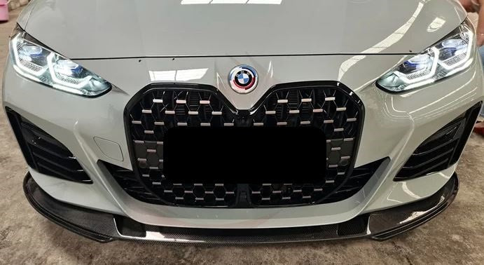 2021+ BMW 4 Series Gran Coupe G26 430i M440i i4 3D Front Lip Gloss Black Front Center