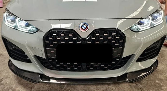 2021+ BMW 4 Series Gran Coupe G26 430i M440i i4 3D Front Lip Gloss Black Front Center