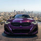 2022-2025 bmw 2 series g42 (230i/m240i) m sport m performance style front bumper lip splitter spoiler gloss black Front Center