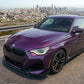 2022-2025 bmw 2 series g42 (230i/m240i) m sport m performance style front bumper lip splitter spoiler gloss black Front Right